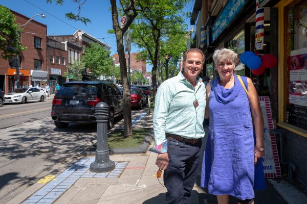 Riverside BIA Chair Mitch Korman with Councillor Paula Fletcher at the festivities (photo credit: PAWELECphoto)