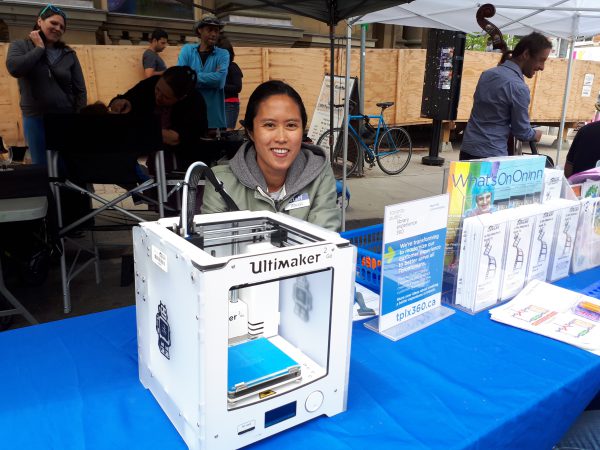 Queen/Saulter Library 3D Printing & other fun on Saulter St (photo credit: Jennifer Lay, Riverside BIA)