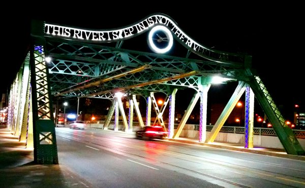 Riverside Bridge at night