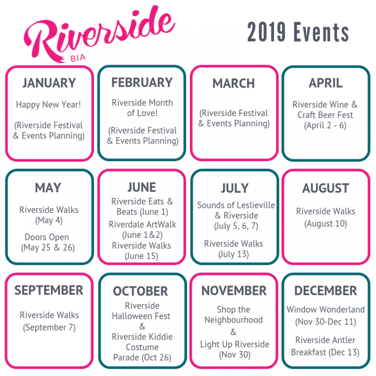 2019 Riverside Calendar of Events! Riverside Toronto