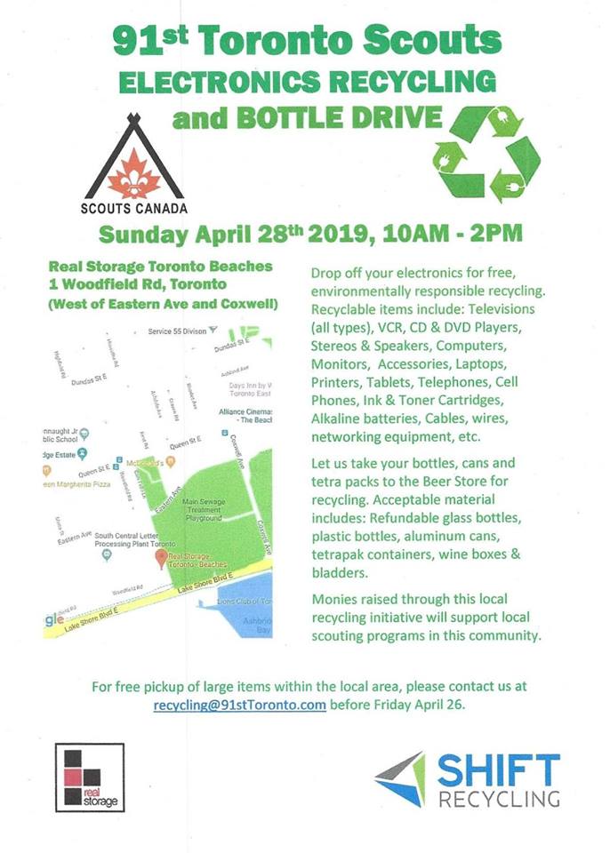 Riverside Scouts Recycling Event