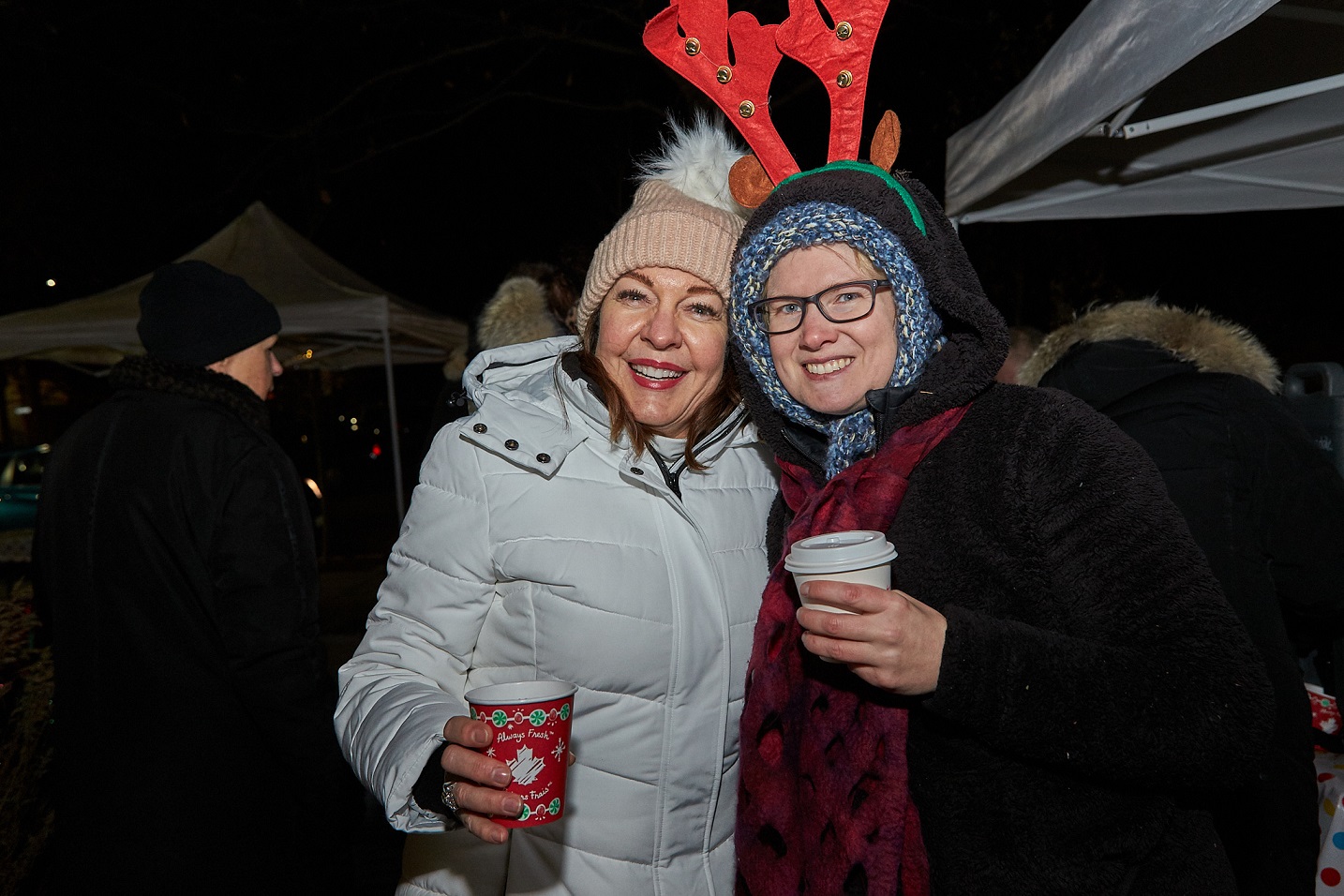 Dianna Kennedy, event co-sponsor and Riverside BIA Board member with Jennifer Lay, Riverside BIA Executive Director, Light Up Riverside 2019