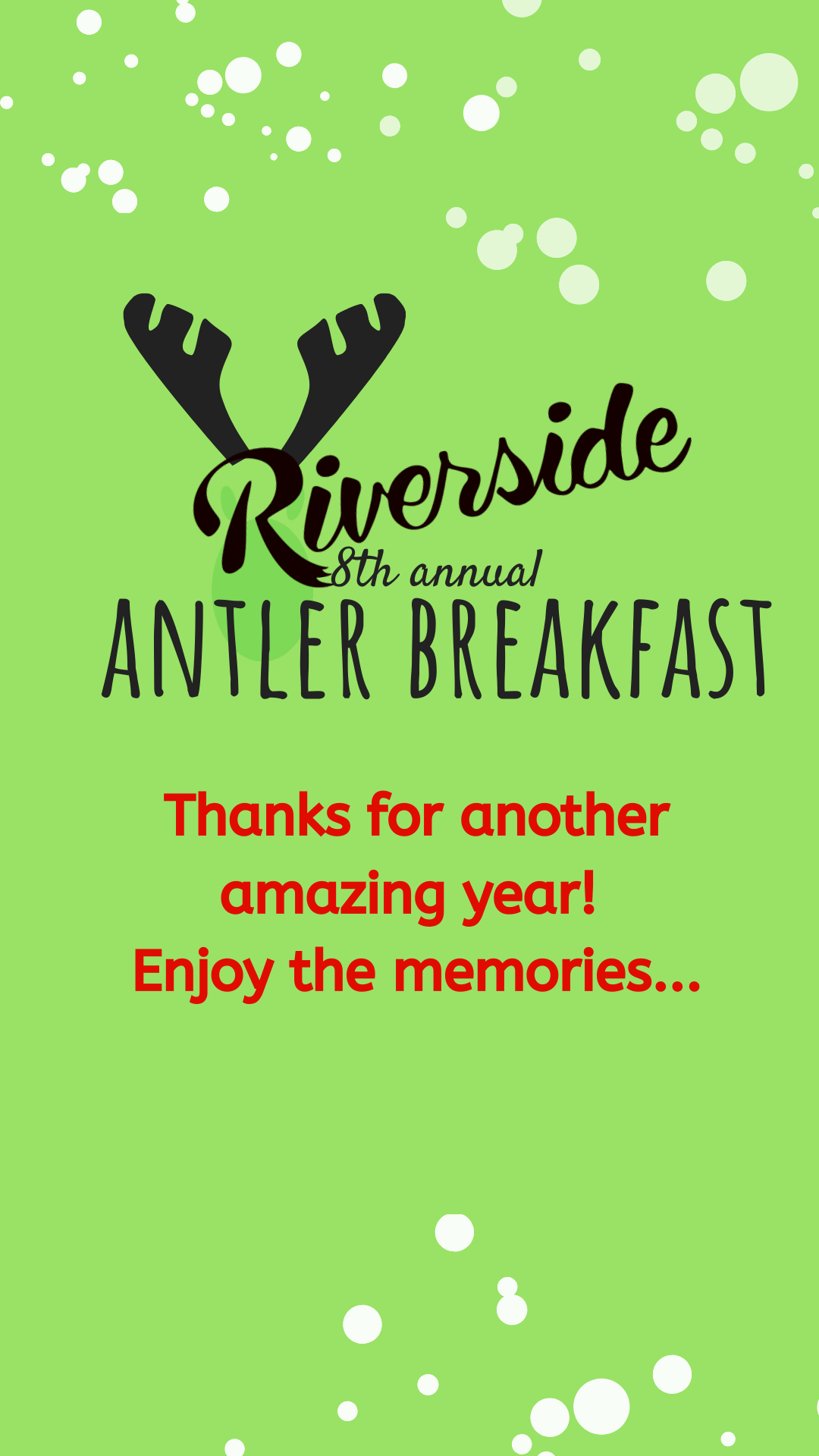 Riverside Antler Breakfast 2019
