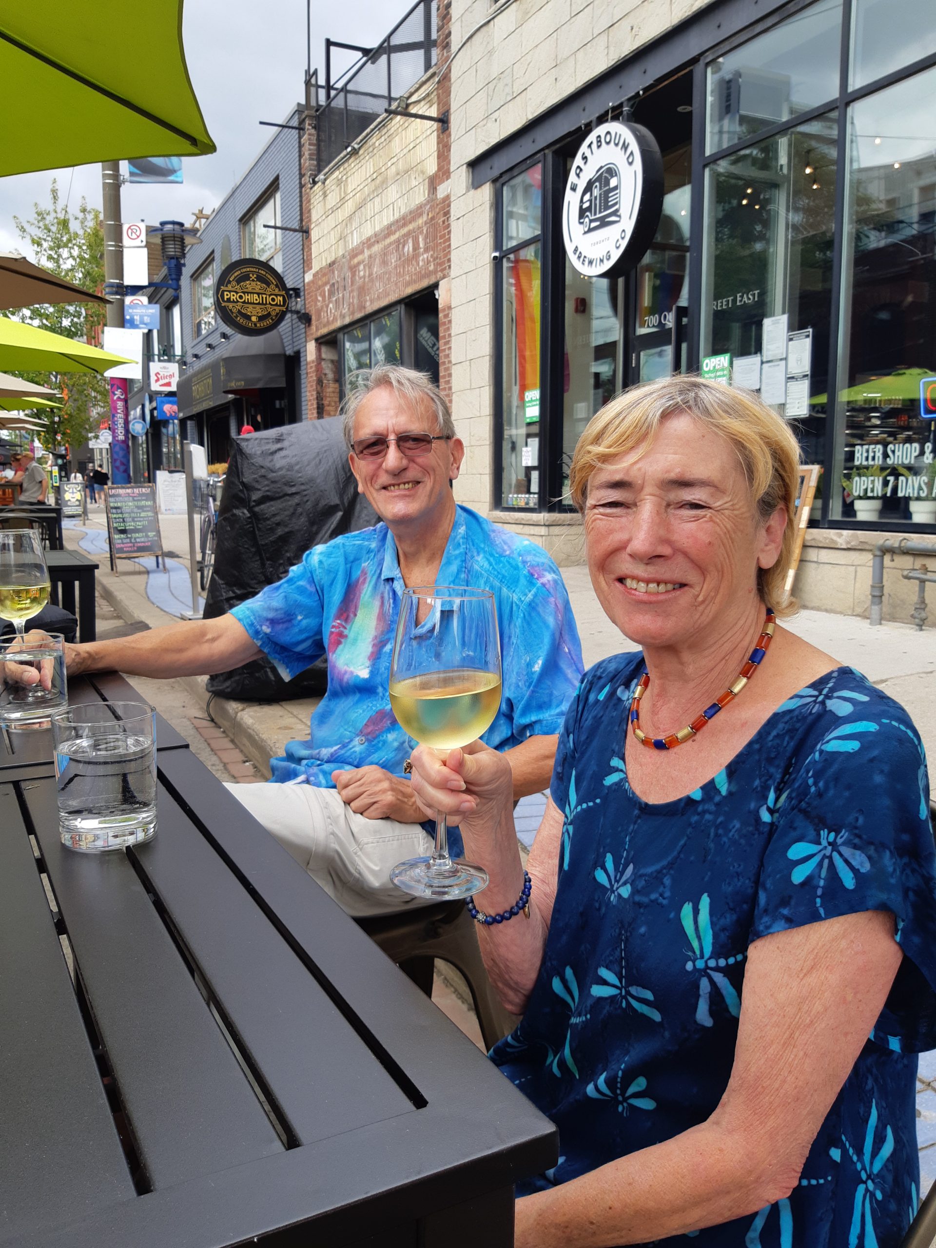 Saying thank you and farewell to Lynne Patterson at Riverside's Eastbound Brewing Co in August 2020