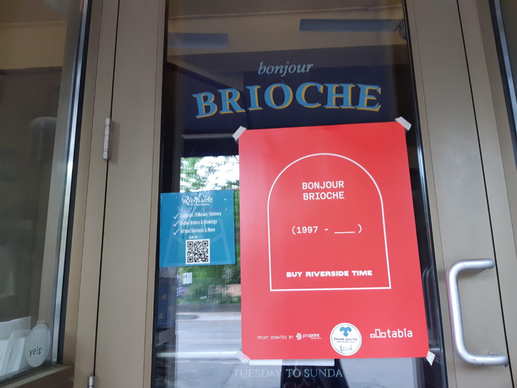 Bonjour Brioche took part in the Buy Toronto Time campaign to raise awareness of the challenges small business face during the pandemic