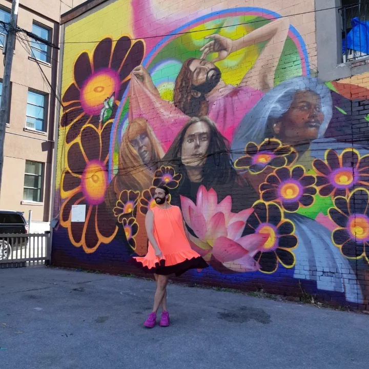 'Come As You Are Uniquely You' Mural by Curtia Wright | Riverside Toronto