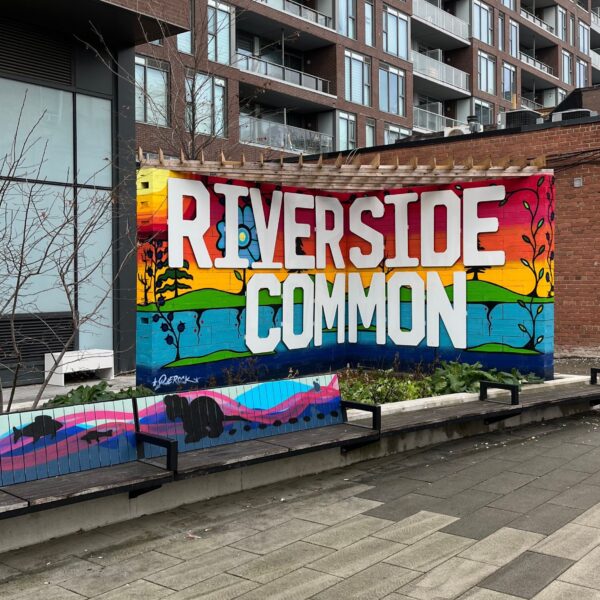 Art by Quentin “Que Rock” Commanda located at 657 Queen St East with text wall by Pop Marquee