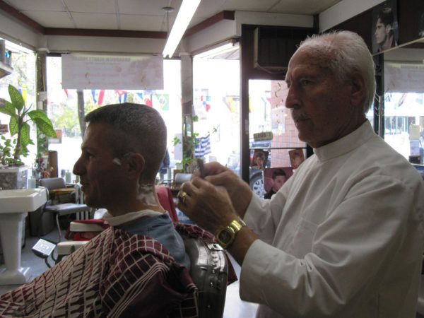 George Iliades' barber shop in Riverside